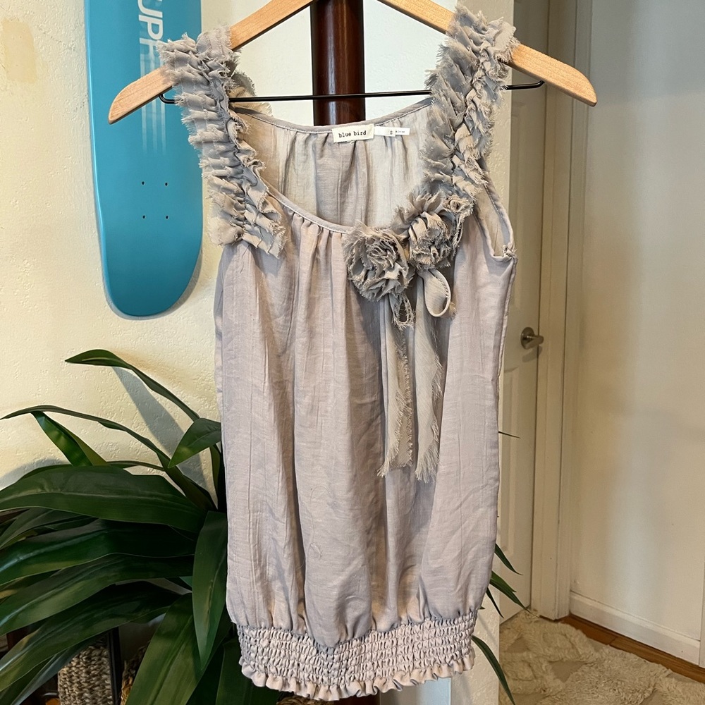 Ruffle Tank Top Sz Sm